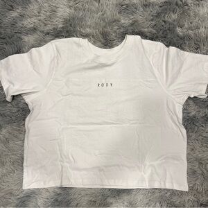 ROXY WOMEN'S White GRAPHIC SHORT SLEEVE VINTAGE PHOTO T-SHIRT TEE Sz Xl